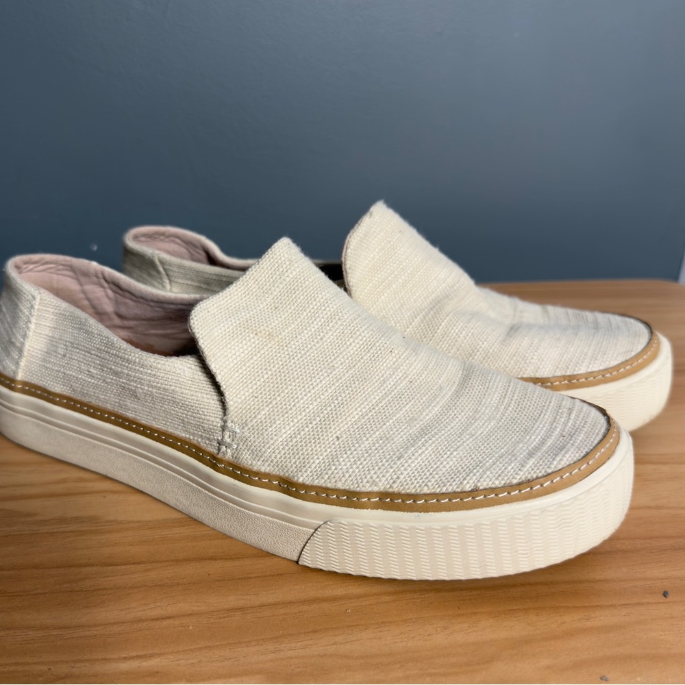 Toms Women's Cream Slip-On Sneakers